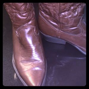 Brown cafe high cowboy boot women’s 11